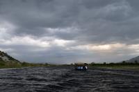 196 Bootsfahrt im Neretvadelta, Unwetter im Anzug