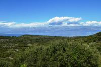 193 Fahrt über die Insel Hvar, Blick zum Biokovo