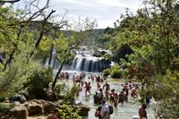 028 Krka NP, Baden unter dem Skradinski Buk