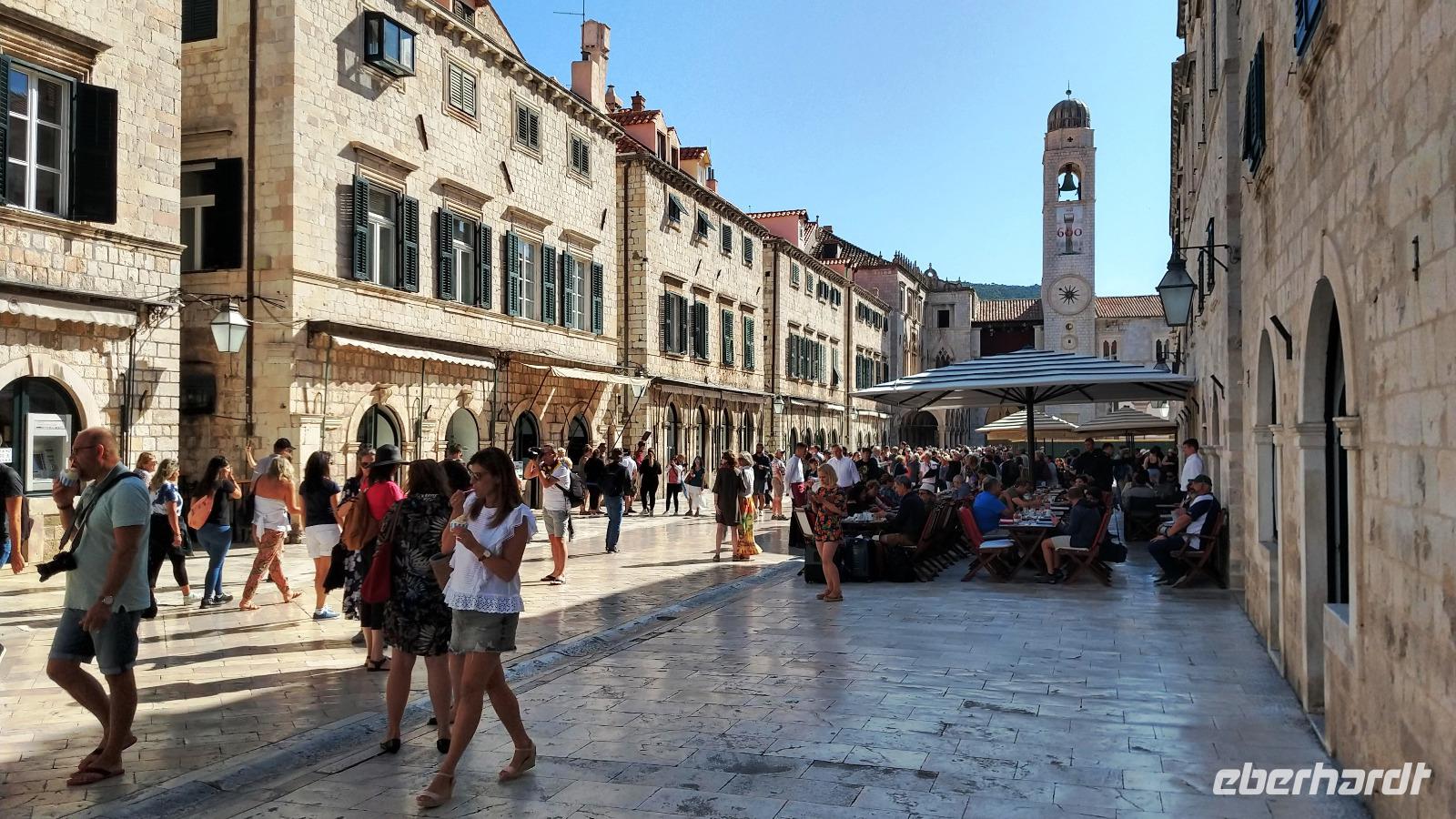 139 Dubrovnik, Stradun mit Uhrturm