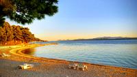 231 Podgora, Abendstimmung am Strand