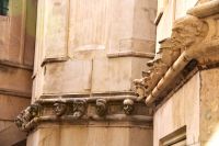 068 Sibenik, Portal der Kathedrale des Heiligen Jacob, Porträtköpfe