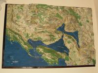 Relief der Bucht von Kotor