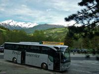 Unser Reisebus in den Alpen