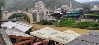 8-10 Mostar, Alte Brücke von der Kupfergasse