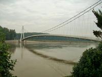 Der Fluss Drau in Osijek
