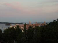 Abendstimmung an unserem Hotel in Rab