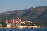 Blick vom Hotel auf Korcula