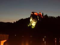 Bled, Burg am Abend