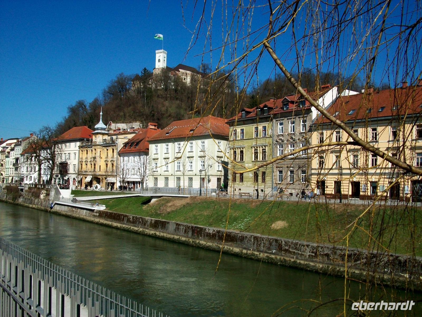 Ljubljana, Fluss Ljubljanica und Burg