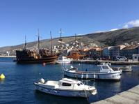 alte Schiffe für Filmdreharbeiten