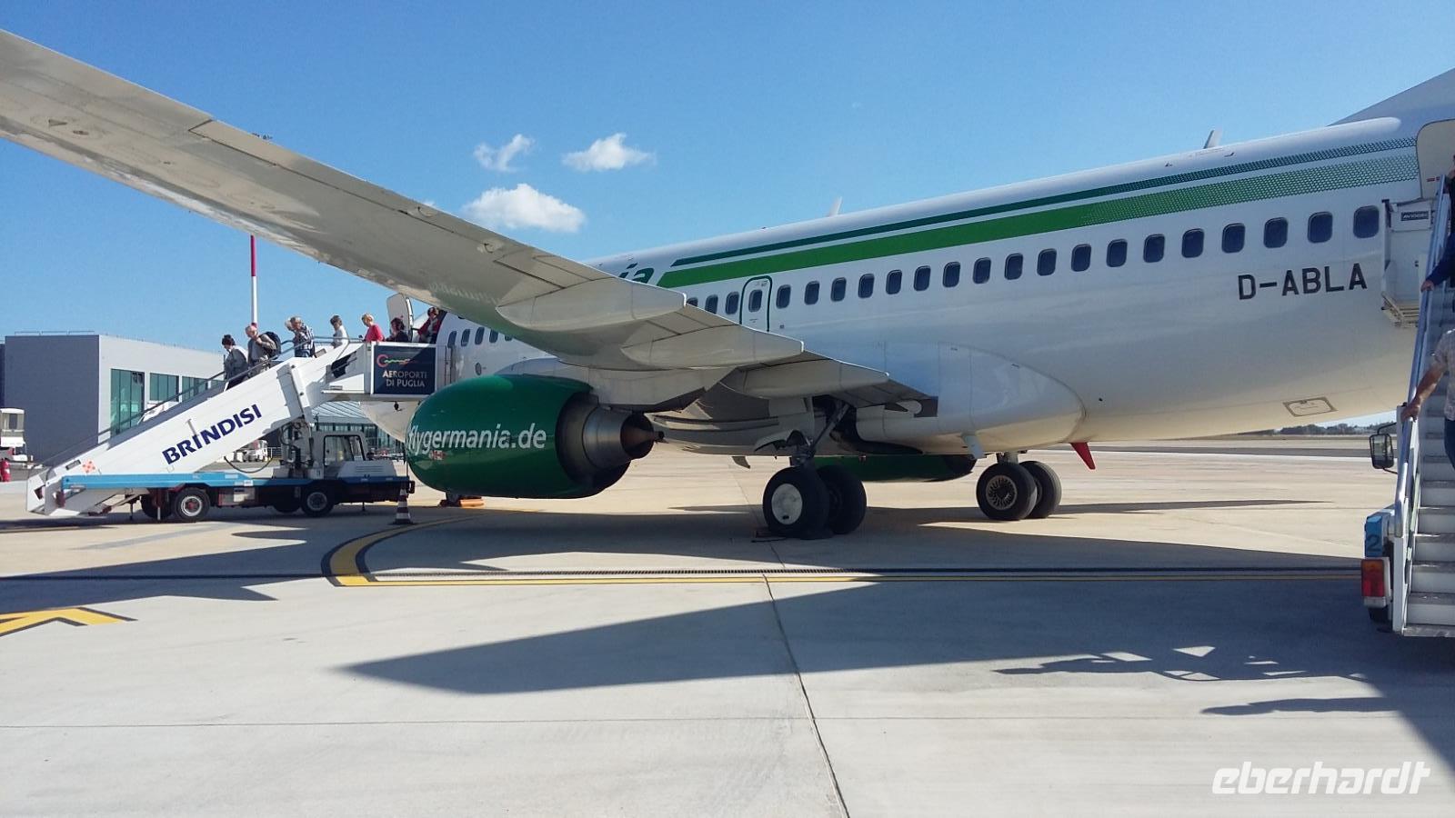 Zwischenlandung in Brindisi-Bora bläst und in Dubrovnik kann nicht gelandet werden