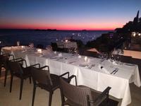 034 Dubrovnik, Abendessen im Hotel mit Sonnenuntergang