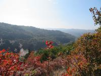 Ausblick während der Wanderung entlang der Bahnstrecke