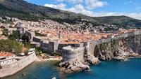 084 Dubrovnik, Blick vom Fort Lovrijenac auf die Altstadt