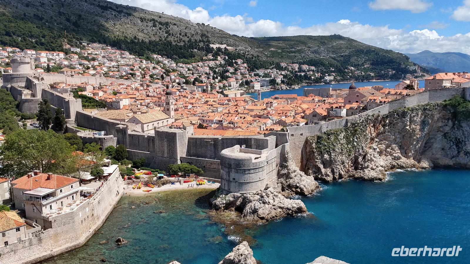 087 Dubrovnik, Blick vom Fort Lovrijenac auf die Altstadt