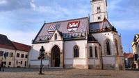 016 Zagreb, Marcus-Platz mit Kirche des Heiligen Marcus