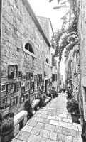 Enge Gasse in Korcula