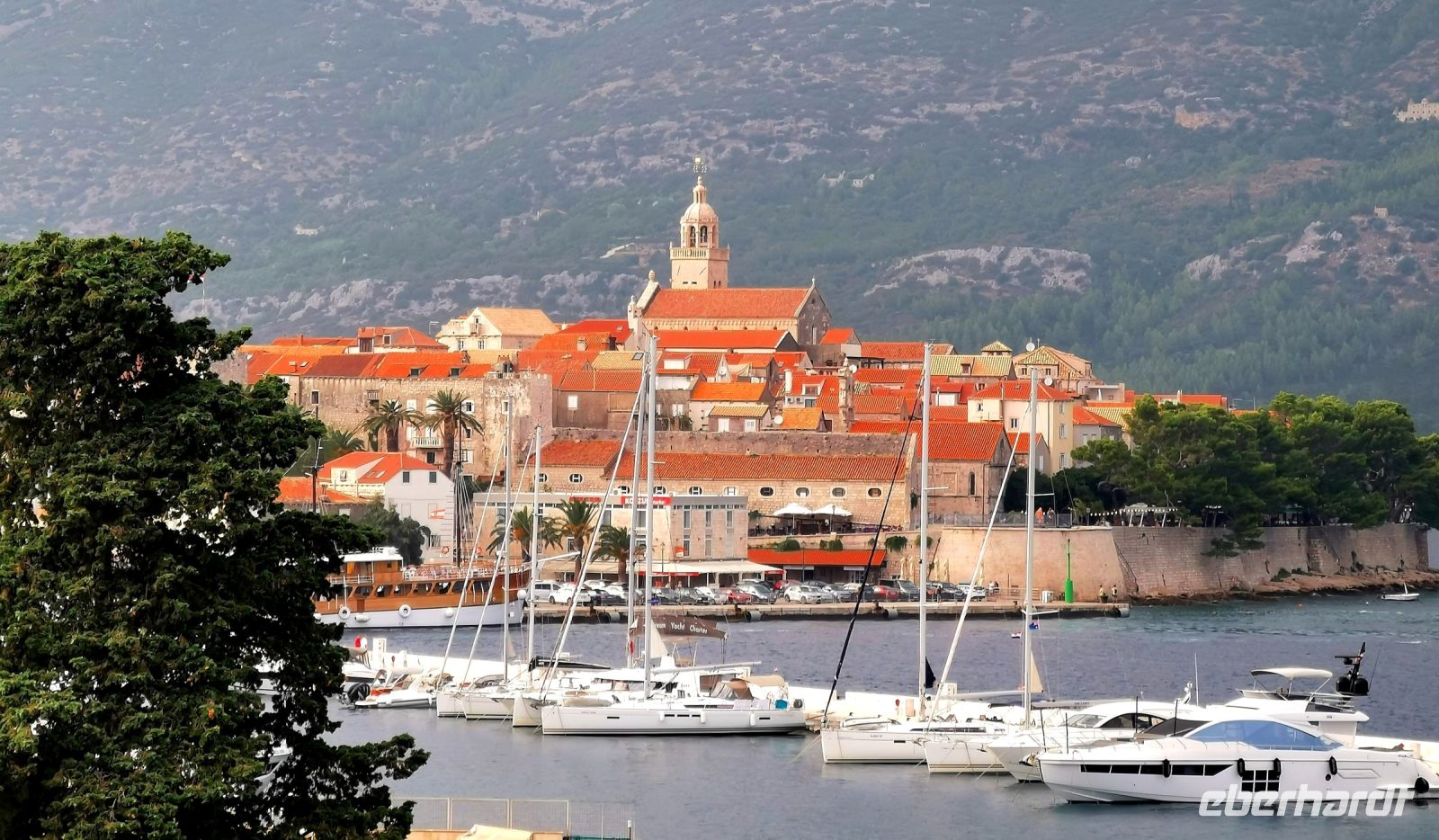 Blick auf Korcula vom Hotel Marco Polo aus