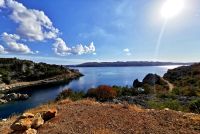 Unterwegs auf der Küstenstraße zur Insel Rab