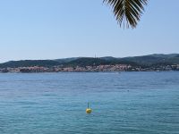 Blick auf Stadt und Insel Korcula