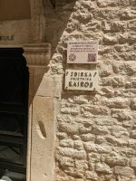 Rest eines ehemaligen Tempels für den griechischen Gott Kairos, den Herrn des 