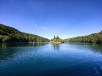 Auf den Seen in Plitvice unterwegs