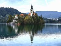 Wallfahrtskirche Maria Himmelfahrt im Bleder See, Slowenien