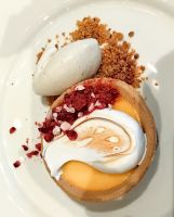 Lemon Tarte beim letzten Abendessen in Bled