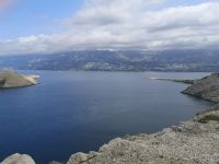 Velebit Gebirge im Hintergrund