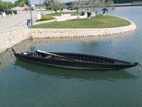 Altes Boot in der Laguna von Nin