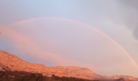 Abendstimmung mit Regenbogen/Tucepi/Kroatien