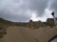 Blick hinauf zum Pueblo