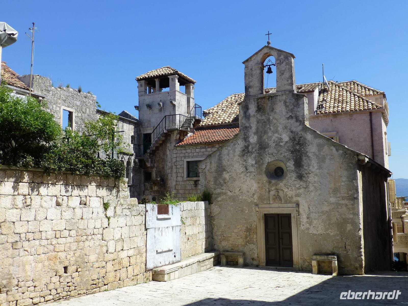Korcula - links im Wohnturm wurde Marco Polo geboren
