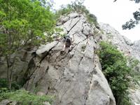 Kletterer  im Nationalpark Paklenica
