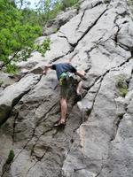 Kletterer  im Nationalpark Paklenica