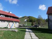 Blick zum Skihang am  Hotel Jastreb in Begovo Razdolje 