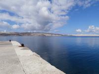 Adria Küste-Blick auf Insel Pag