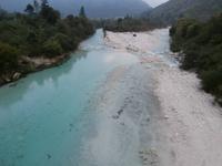 Türkisfarbene Soca bei Bovec