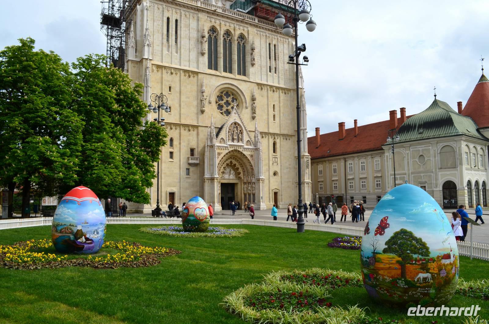 017 Zagreb, Kaptol-Platz am Ostersonntag