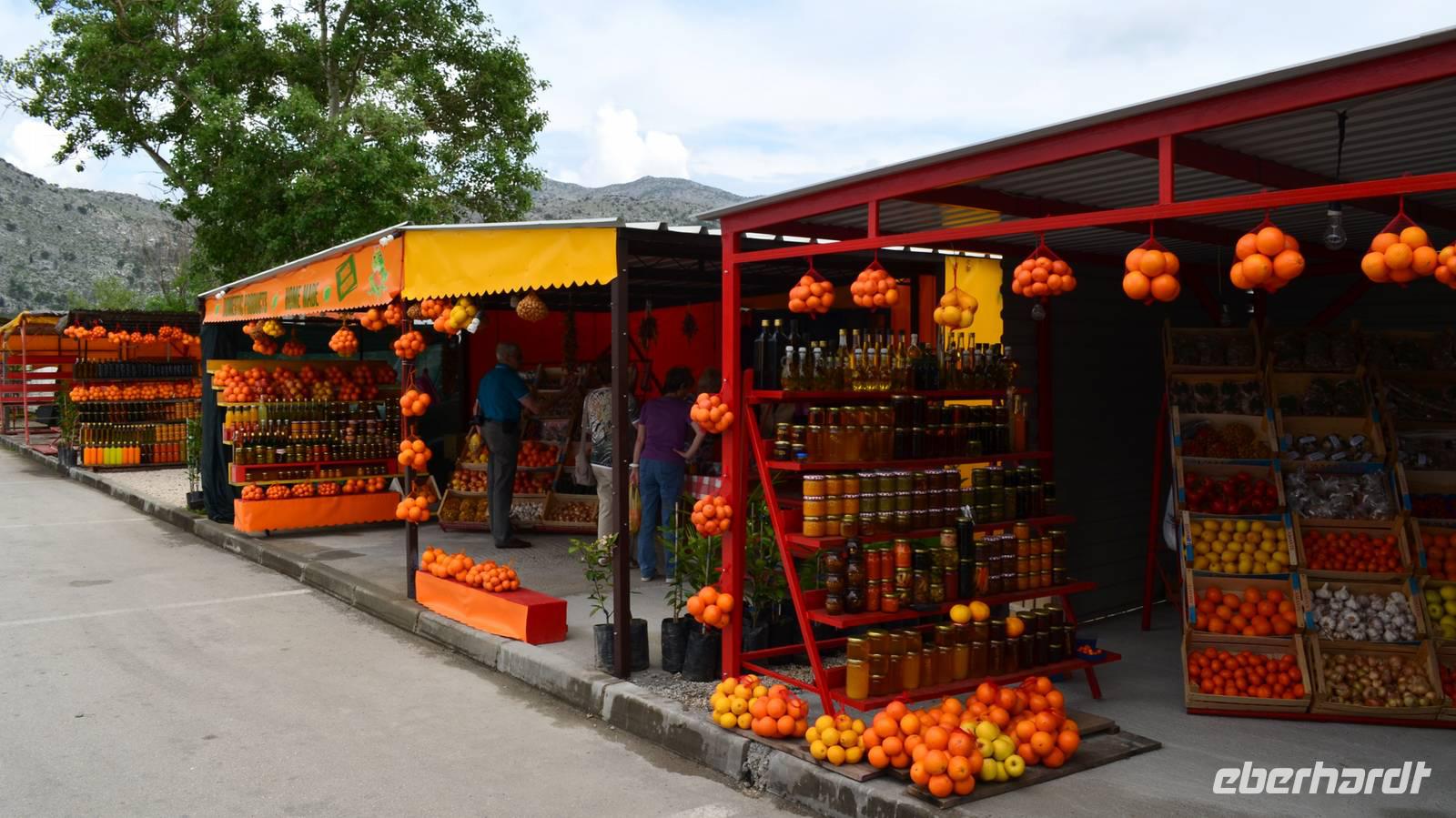 206 Neretvadelta, Verkaufsstände