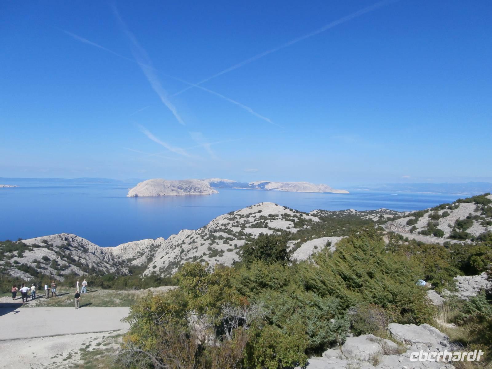 Inseln in der Adria-Stopp mit unserem Bus