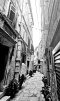 Gasse in der Altstadt von Korcula
