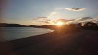 Sonnenuntergang am Strand vor dem Hotel, Sibenik