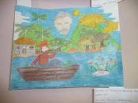 Kinderzeichnung. Evolution von Kuba ? 