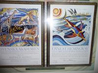 Seine Nobelpreisurkunde in seinem Hotelzimmer