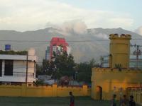 In der Mitte sieht man unser Hotel Melía Santiago