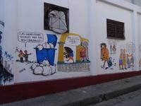 Comics an der Hauswand