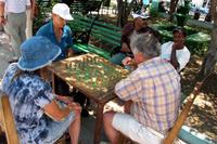 Schachspieler im Park