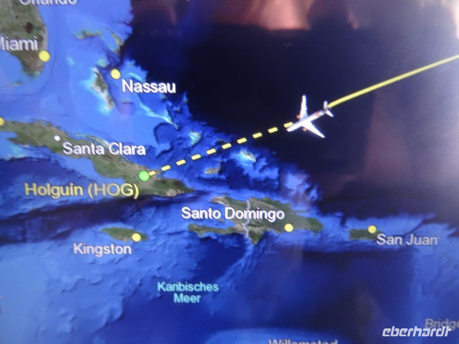 Auf dem Weg von Frankfurt nach Holguin